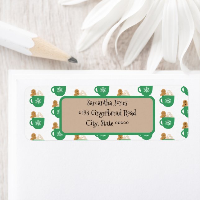 Gingerbread Christmas  Return Address Label (Insitu)