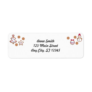 Gingerbread Christmas Return Address Label