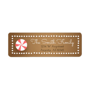 Gingerbread Christmas Return Address Labels