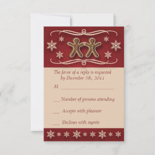 Gingerbread Christmas RSVP Response Card