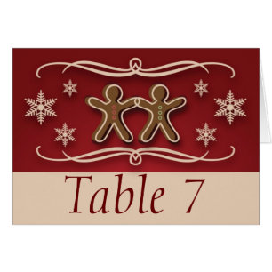 Gingerbread Christmas Table Place Cards