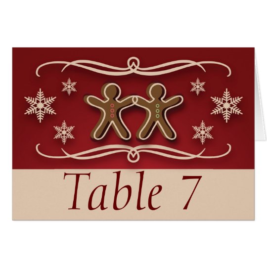 Gingerbread Christmas Table Place Cards