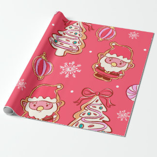 Gingerbread Christmas Treats Wrapping Paper