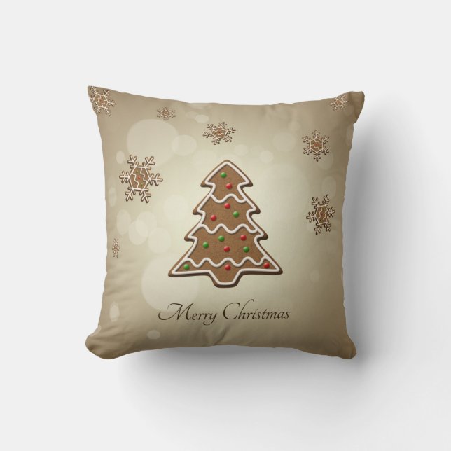 Gingerbread Christmas Tree Cushion (Front)