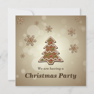 Gingerbread Christmas Tree Invitation