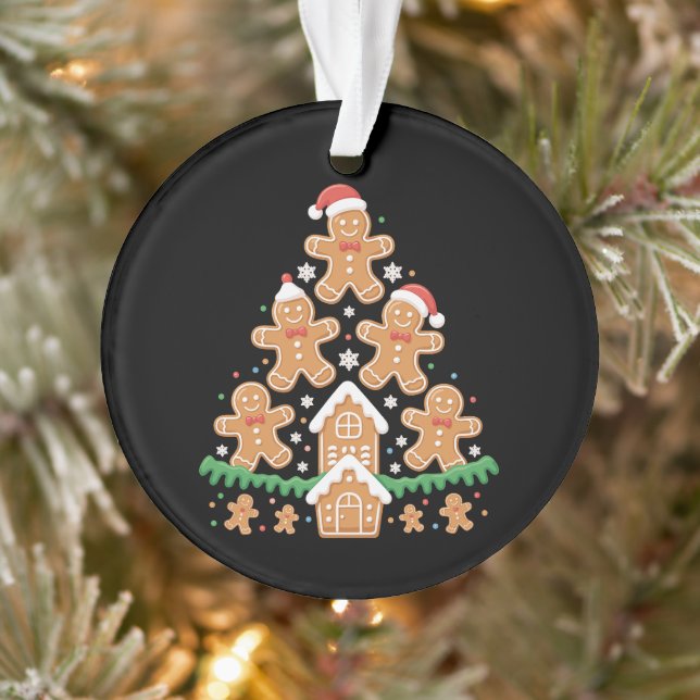 Gingerbread Christmas Tree Lights Cookie Baking Ornament (Tree)