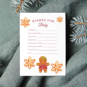 Gingerbread Christmas Wishes for Baby Activity Invitation