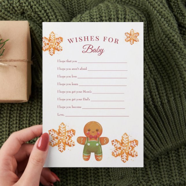 Gingerbread Christmas Wishes for Baby Game Invitation (Creator Uploaded)