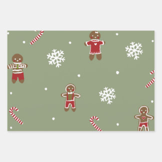Gingerbread Christmas  Wrapping Paper Sheet