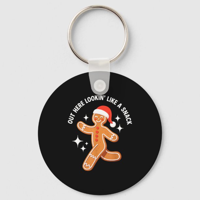 Gingerbread Christmas Xmas Couple Hot Girlfriend - Key Ring (Front)