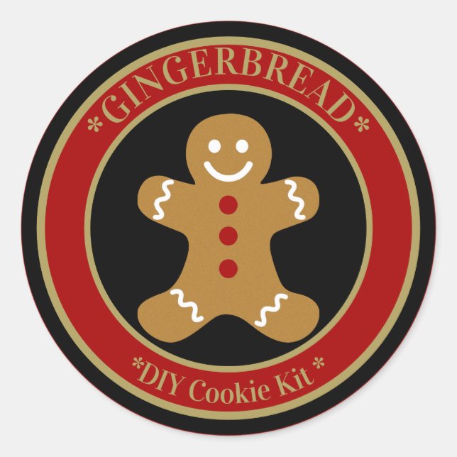 Gingerbread Classic Round Sticker (Front)