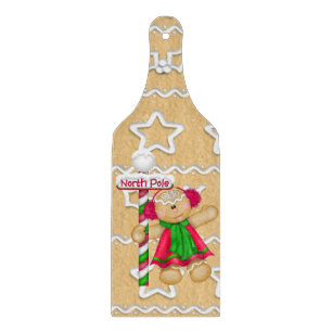 Gingerbread cokie glass cutting paddle board