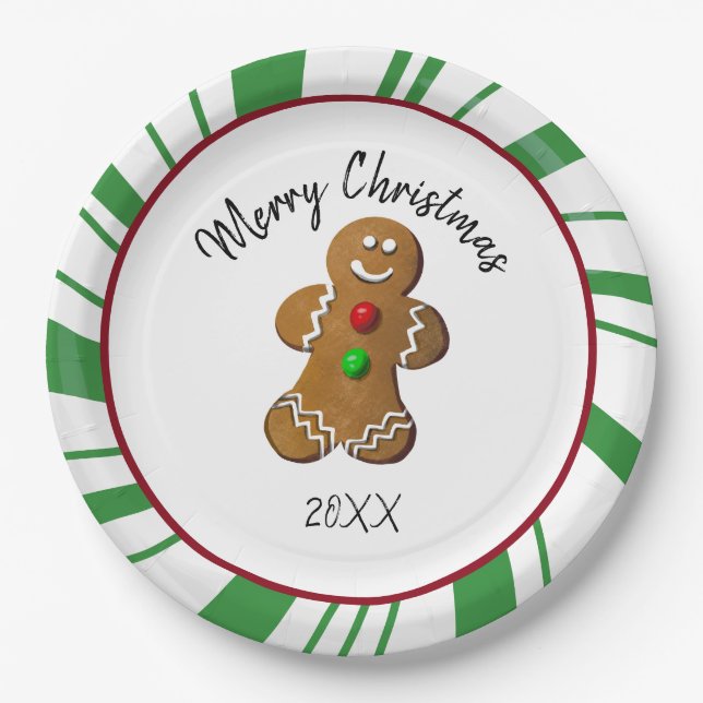 Gingerbread Cookie Candy Plates (Front)