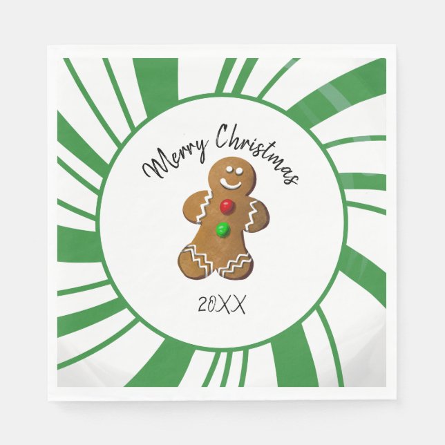 Gingerbread Cookie Candy Plates Napkin (Front)