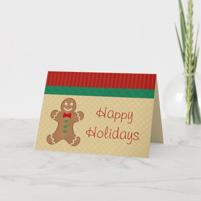Gingerbread Cookie Christmas Cards (Front)