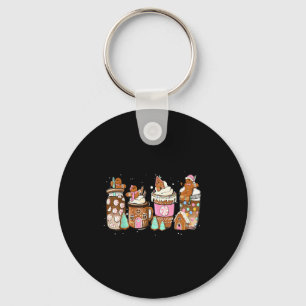 Gingerbread Cookie Christmas Coffee C Latte Drink Key Ring