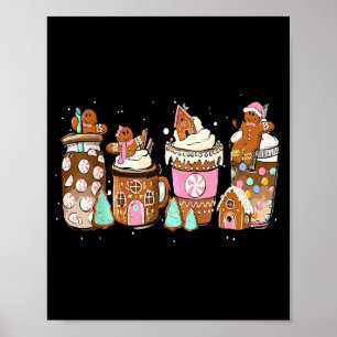 Gingerbread Cookie Christmas Coffee C Latte Drink  Poster