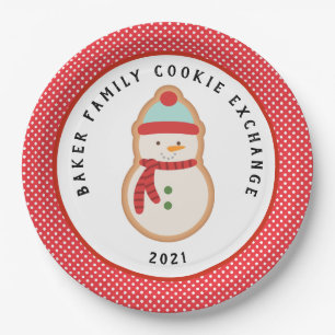 Gingerbread  Cookie   Christmas Cookie Exchange Pa Paper Plate