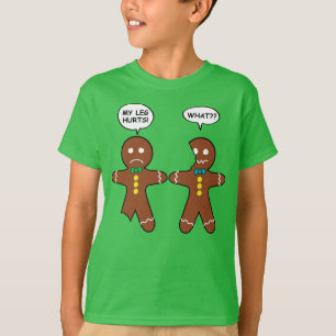 Gingerbread Cookie Christmas Humour Dark Green T-Shirt