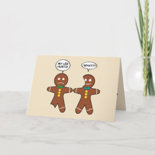 Gingerbread Cookie Christmas Humour Holiday Card