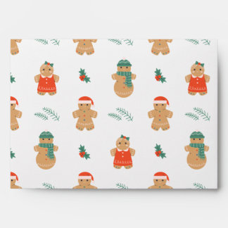 Gingerbread Cookie Christmas Pattern Envelope