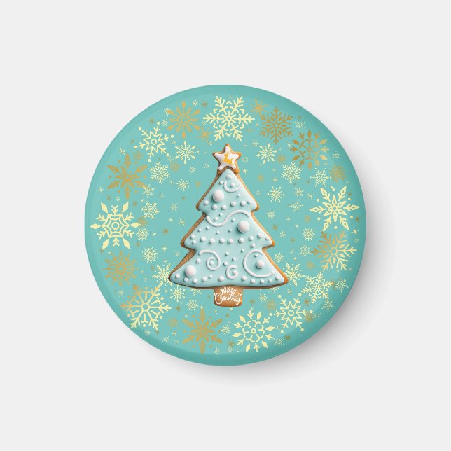 Gingerbread Cookie, Christmas Tree Magnet (Front)