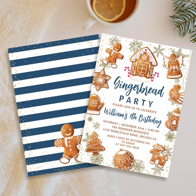 Gingerbread Cookie Decorating Birthday Invitation (Creator Uploaded)