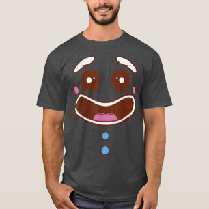 Gingerbread Cookie Face Happy Candy Food T-Shirt