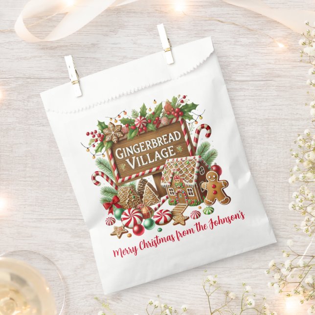 Gingerbread Cookie Favour Bag (Clipped)