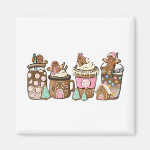 Gingerbread Cookie In Hot Cocoa Christmas Lovers  Magnet