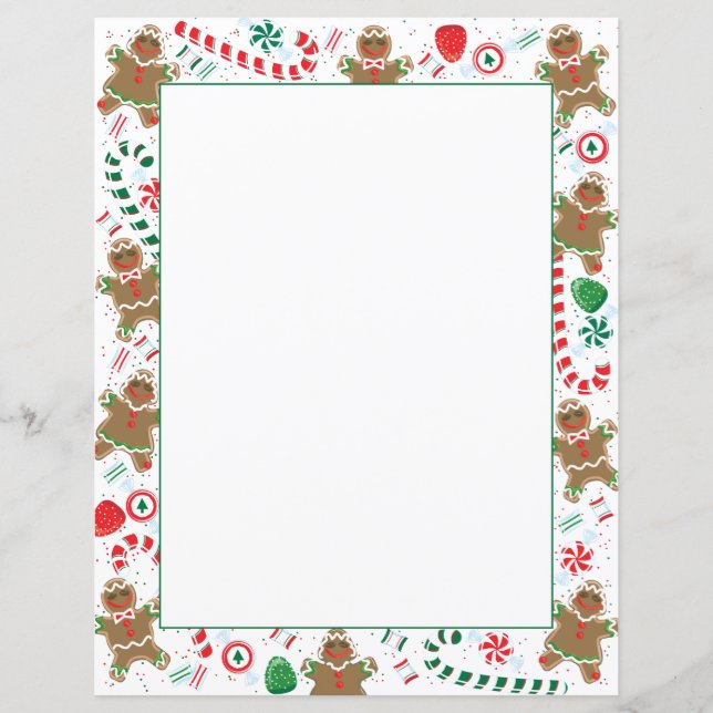 Gingerbread Cookie Letterhead (Front)