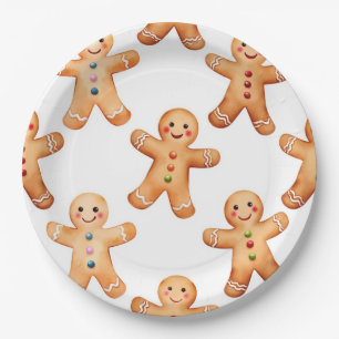 Gingerbread Cookie Paper Plate