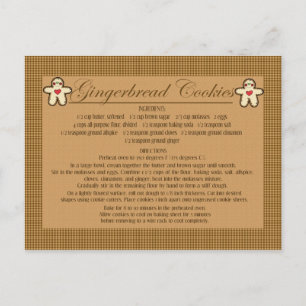 gingerbread cookie recipe cards