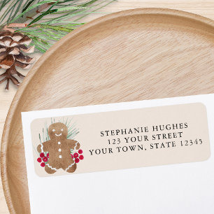 Gingerbread Cookie Return Address  Label