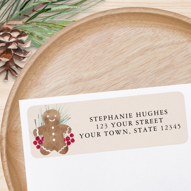 Gingerbread Cookie Return Address  Label (Creator Uploaded)
