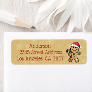 Gingerbread Cookie Return Address Label