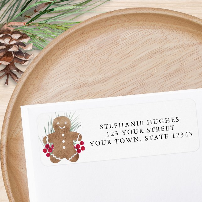 Gingerbread Cookie Return Address  Return Address Label (Creator Uploaded)