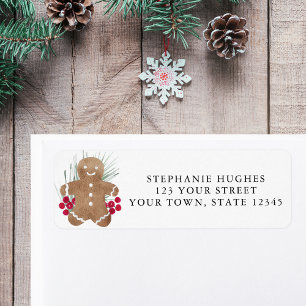 Gingerbread Cookie Return Address  Return Address Label