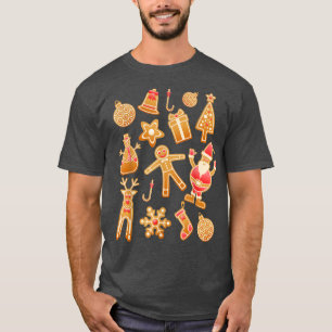 Gingerbread Cookie Tray Christmas Baking Lovers T-Shirt