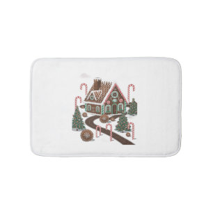 Gingerbread Cookie Wonderland Bath Mat