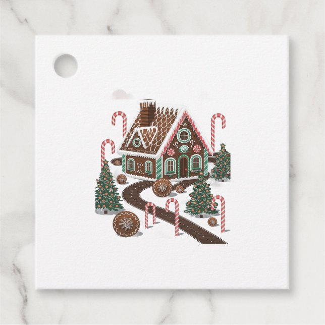 Gingerbread Cookie Wonderland Favour Tags (Front)