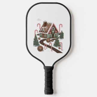 Gingerbread Cookie Wonderland Pickleball Paddle