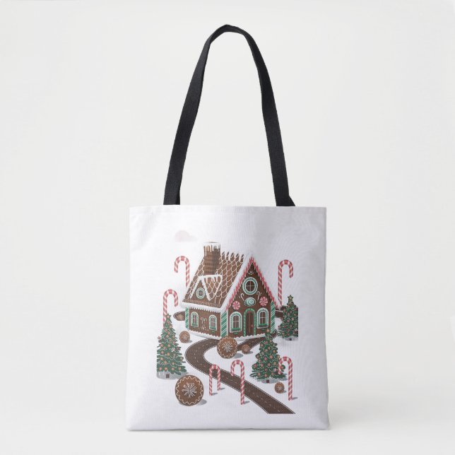 Gingerbread Cookie Wonderland Tote Bag (Front)