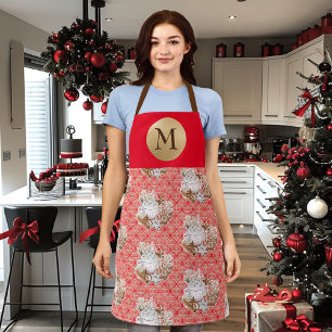 Gingerbread Cookies Baking Holiday Monogram Apron