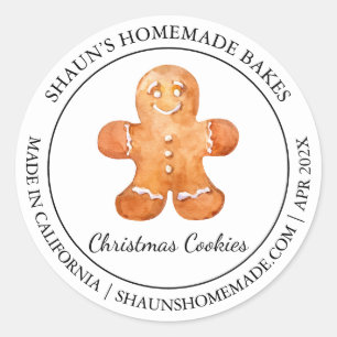 Gingerbread Cookies Baking Modern label