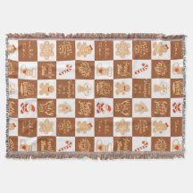 Gingerbread Cookies Chequered Pattern