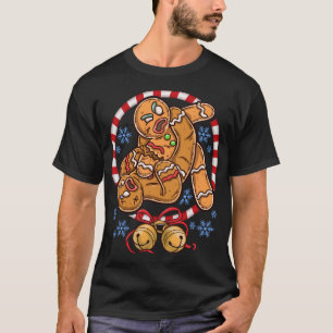Gingerbread Cookies Christmas Funny Fighting Wrest T-Shirt