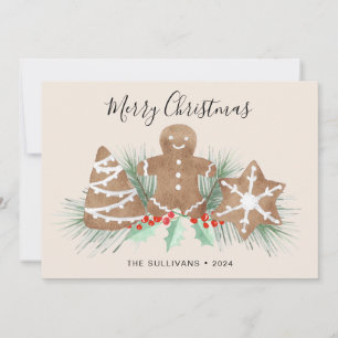 Gingerbread Cookies Christmas  Holiday Card