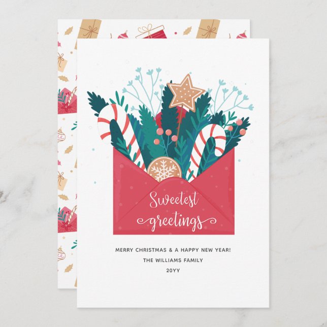 Gingerbread Cookies Christmas  Holiday Card (Front/Back)