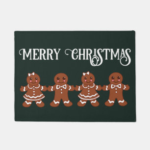 Gingerbread Cookies Christmas Holiday Doormat Rug 